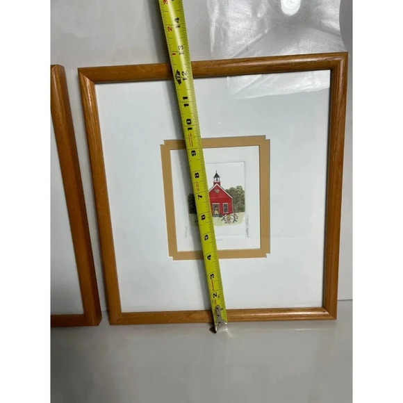 2 Lot Art Frame Artist Martha Hinson Signed and Numbered Matted Victorian House - Picture 5 of 12